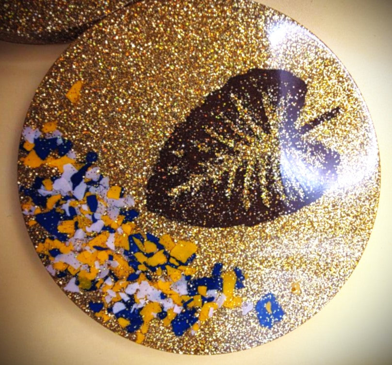 Coaster with a Fall Leaf theme