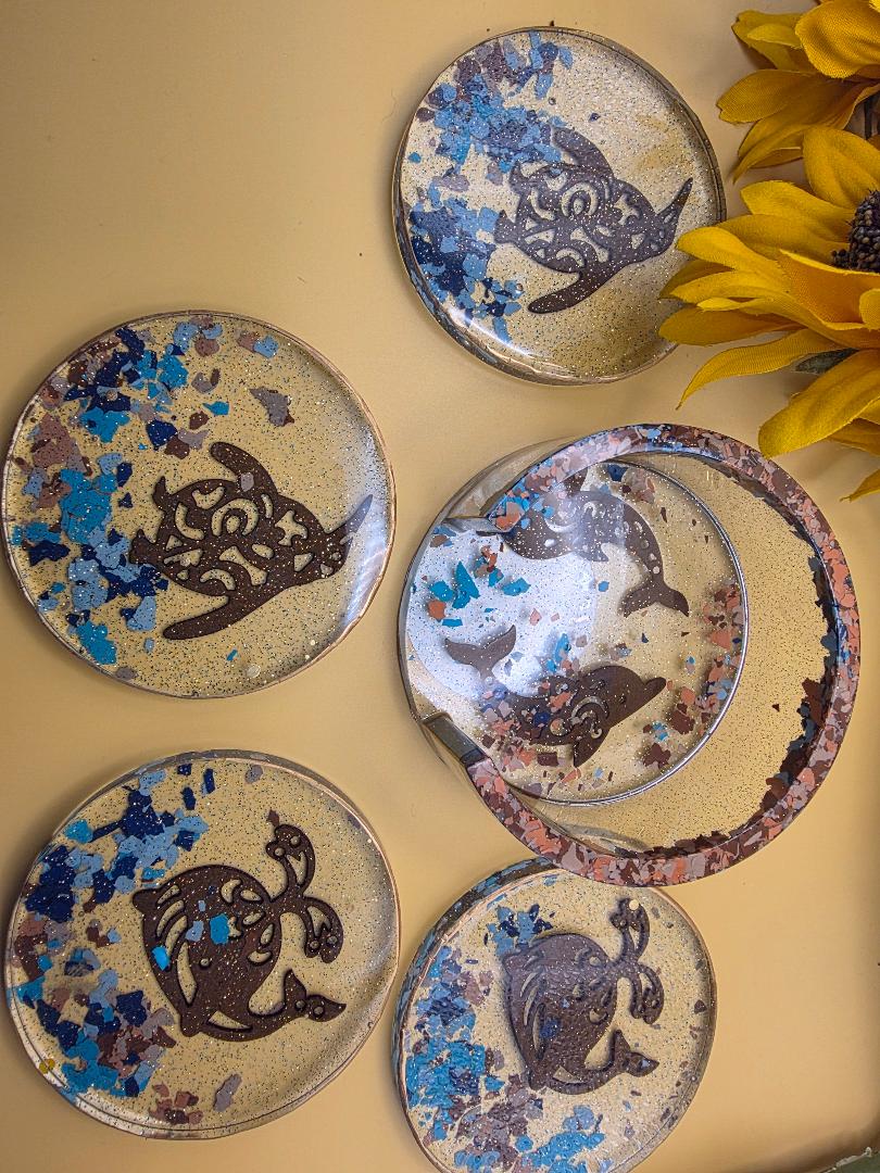 Coaster with Sea Theme